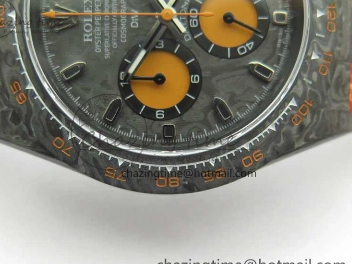 MiroTime 0122 Daytona DIW Carbon Noob 1:1 Best Edition Black Orange Dial on Orange Nylon Strap SA TopPick 2586
